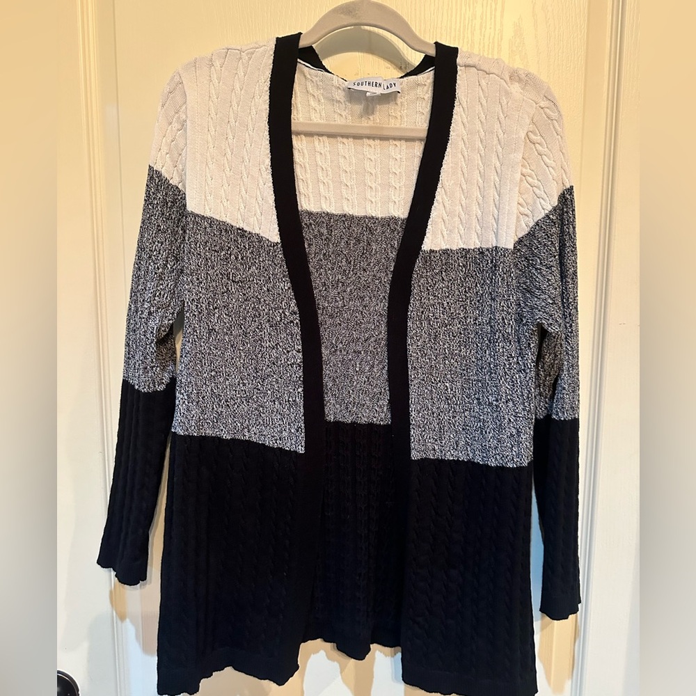 Women’s Open Front Knit Cardigan Sweater - Large